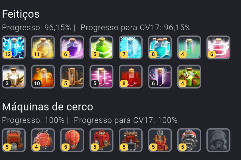 CV17 semifull | 35 skins | 3 paisagens | decorações (01+11)