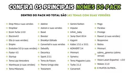 100 temas Premium Shopify