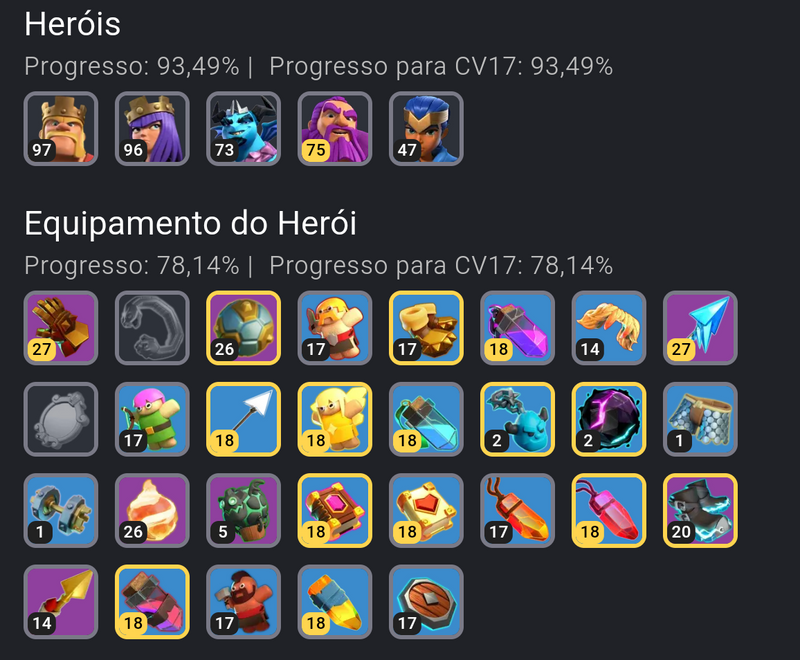 CV17 semifull | 35 skins | 3 paisagens | decorações (01+11)